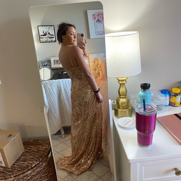 Rose Gold Prom/Formal Dress - Picture 5 of 5